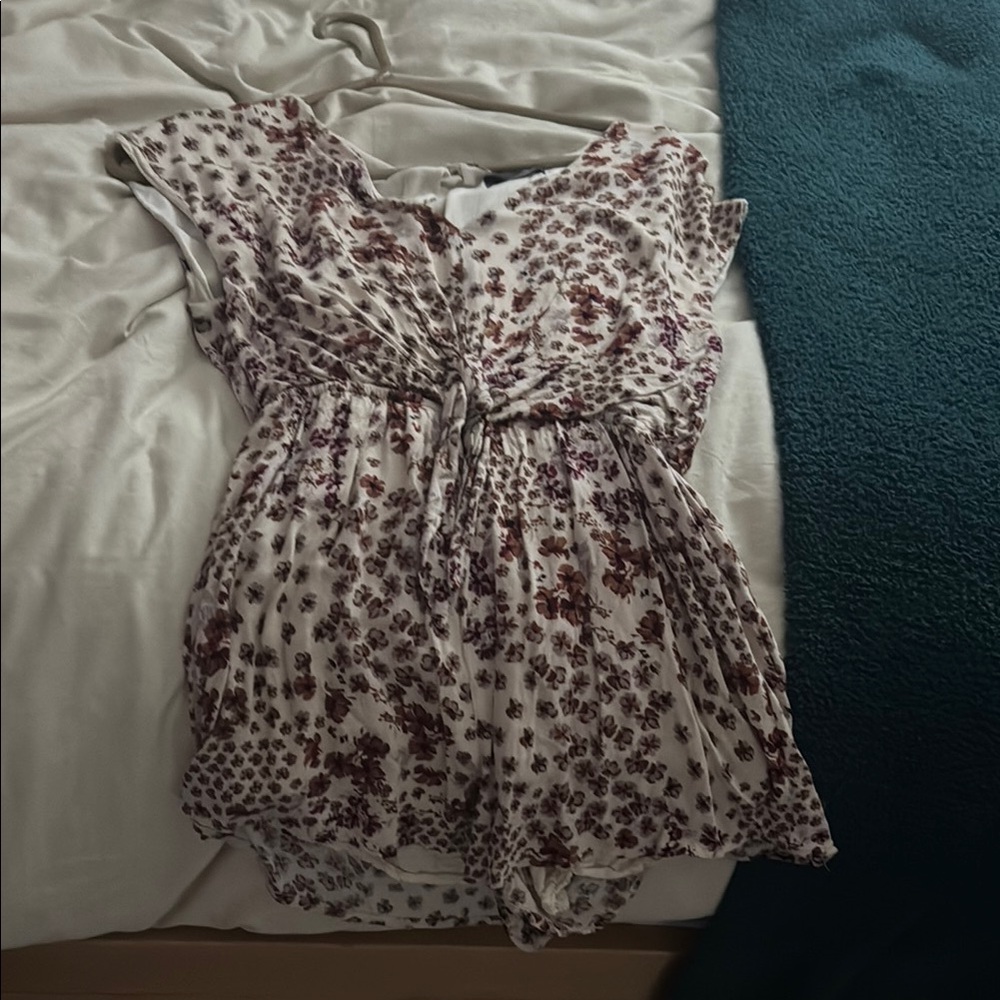 Floral Print Women's Romper
